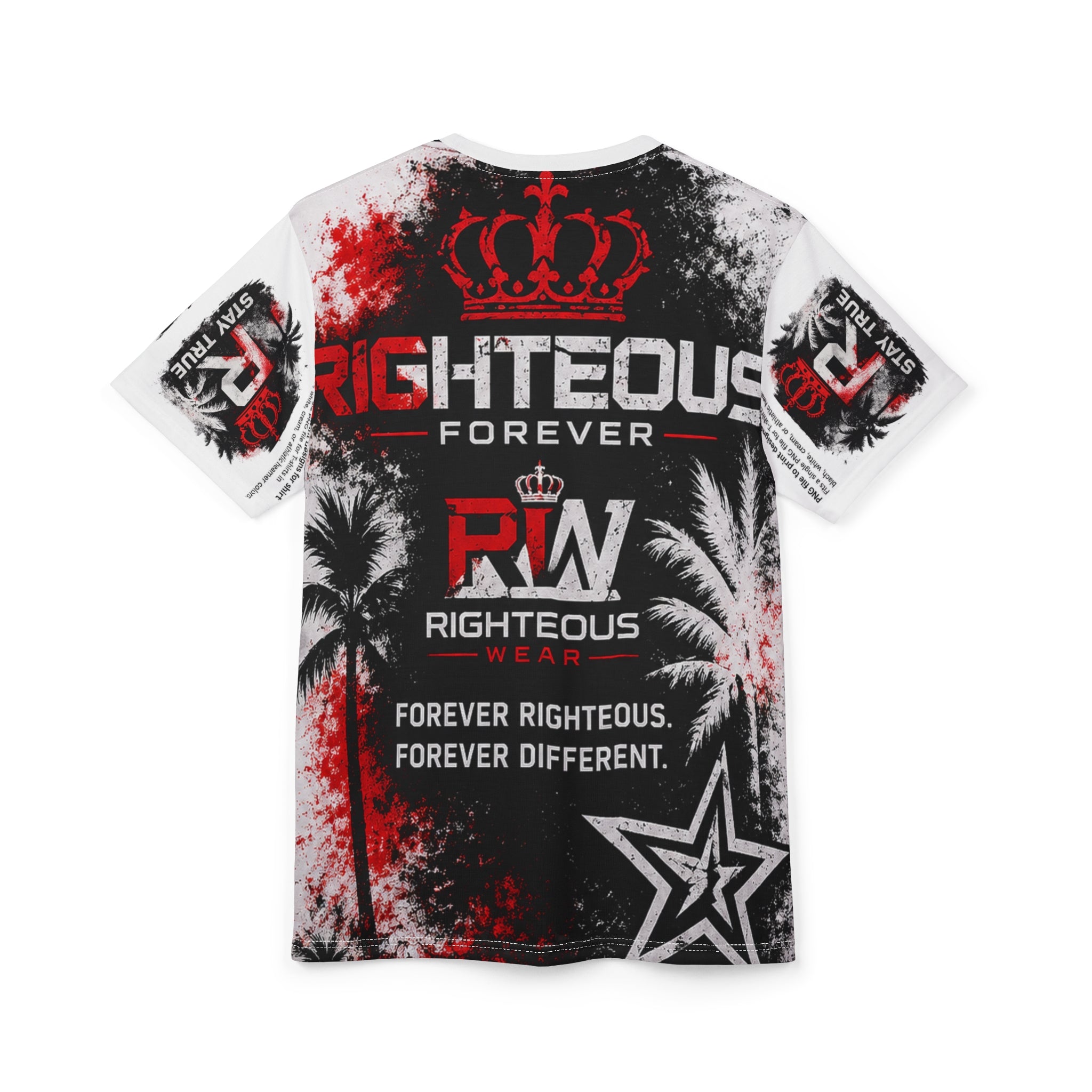 Righteous Crown All-Over Print Tee Summer Shirt