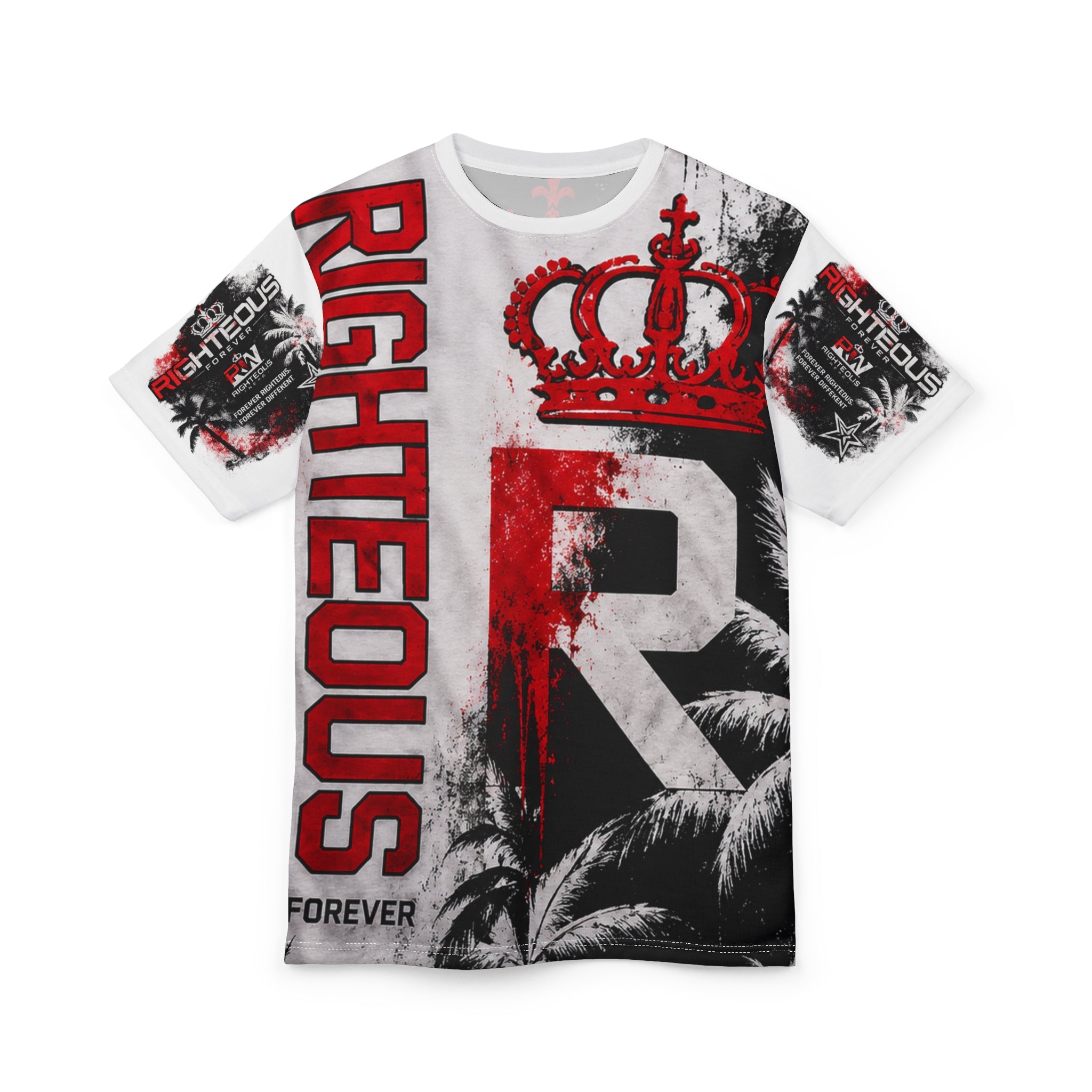 Righteous Crown All-Over Print Tee Summer Shirt