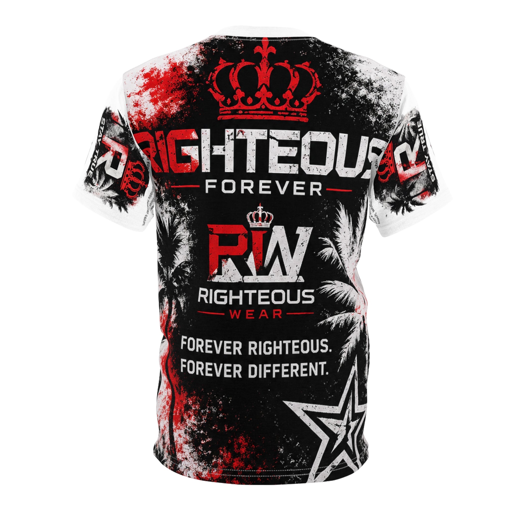 Righteous Crown All-Over Print Tee Summer Shirt