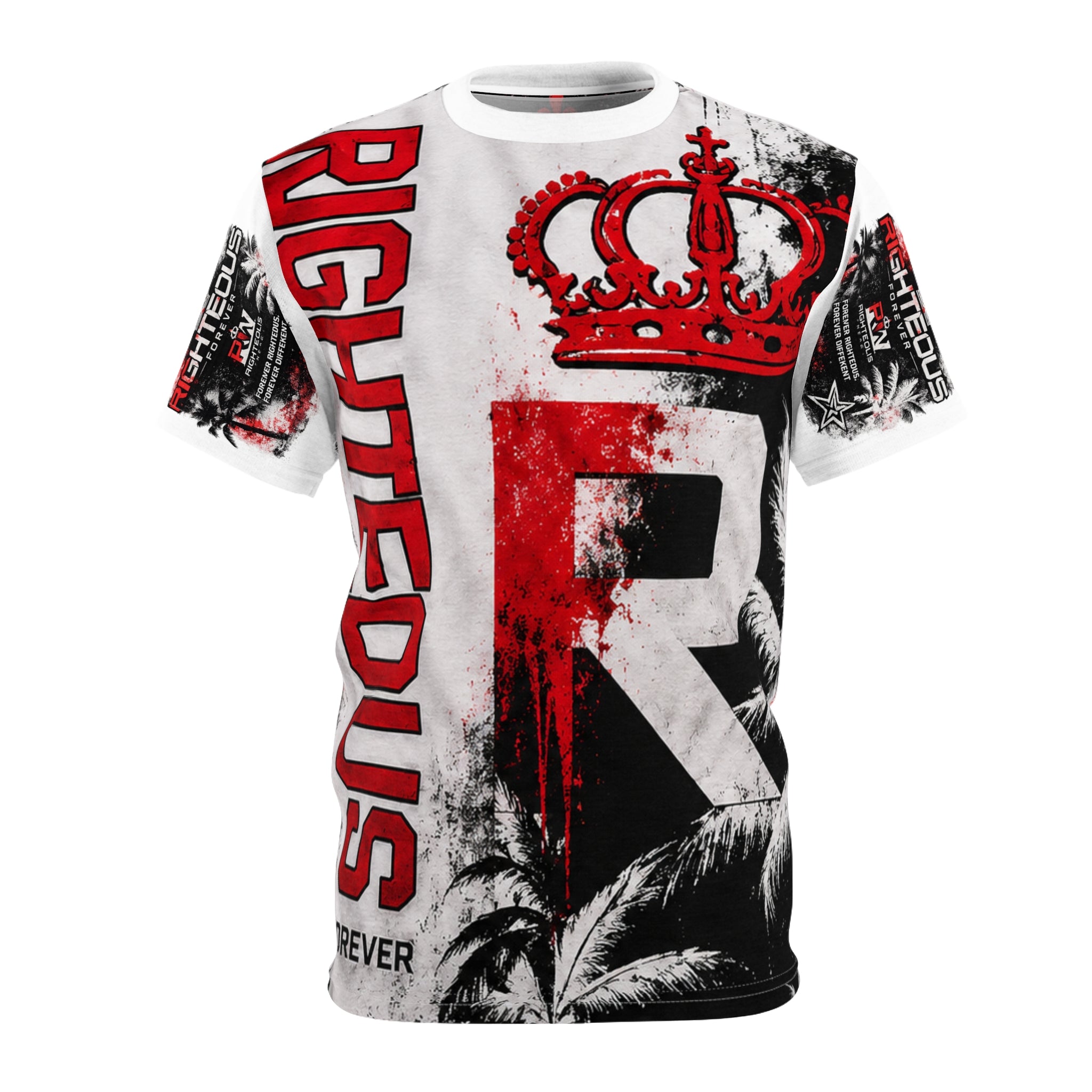 Righteous Crown All-Over Print Tee Summer Shirt